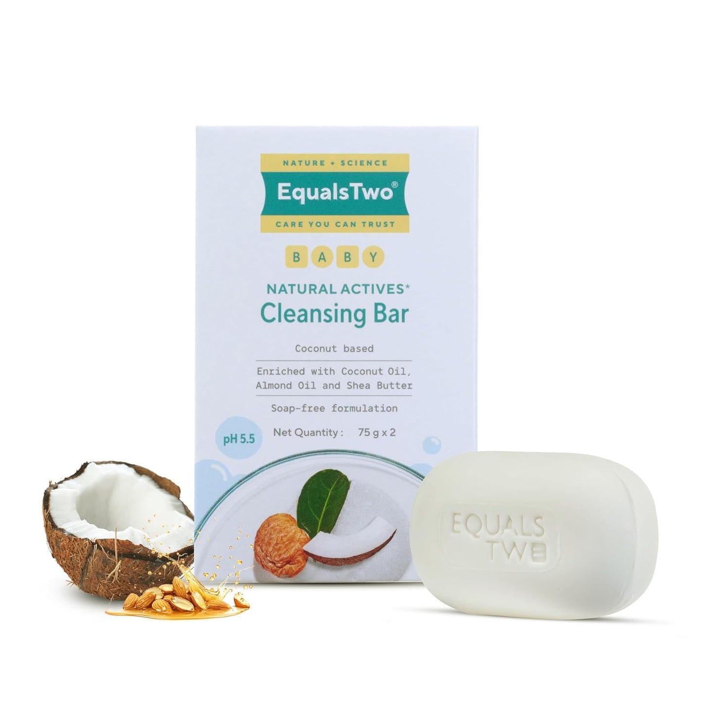 EqualsTwo Baby Natural Actives Cleansing Bar
