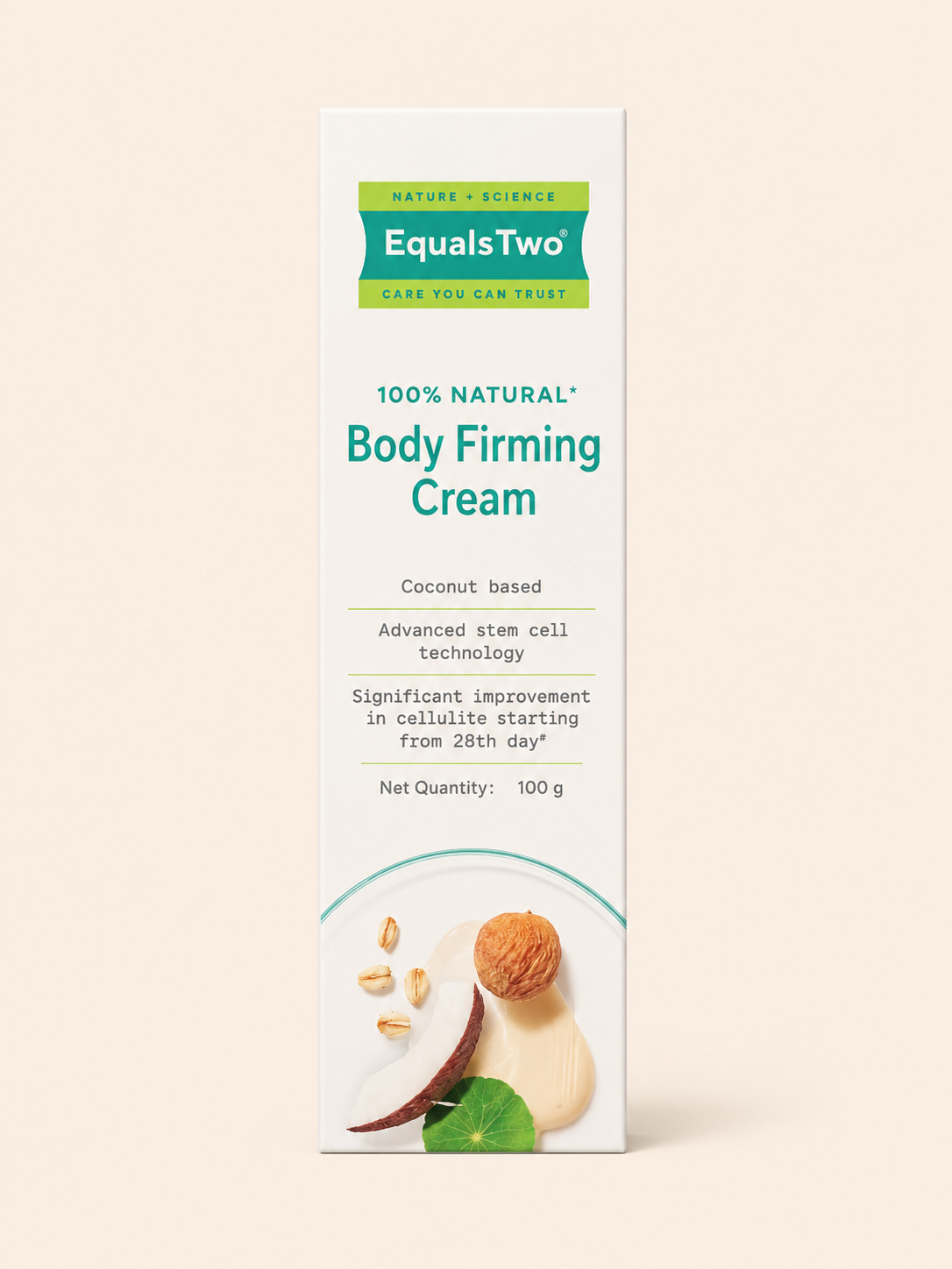 EQUALS TWO 100% NATURAL BODY FIRMING CREAM