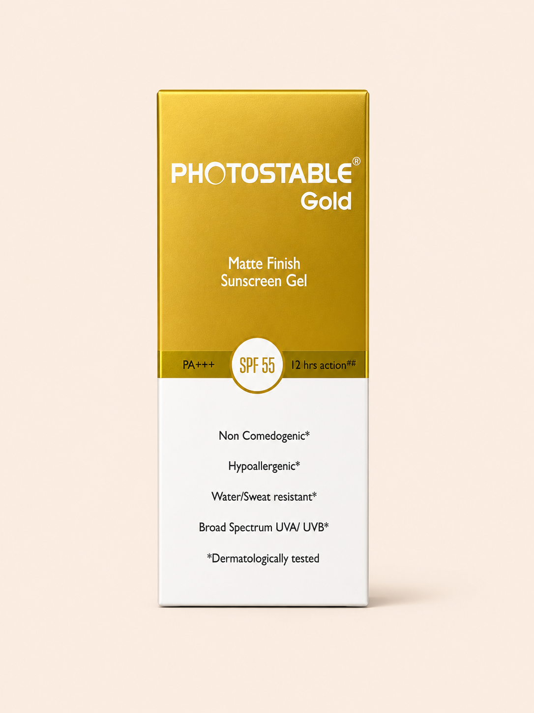 PHOTOSTABLE GOLD MATTE FINISH SUNSCREEN GEL | PA+++ SPF 55 (50GM)