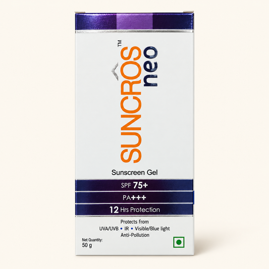 SUNCROS neo SUNSCREEN GEL SPF 75 PA+++,12 HRS PROTECTION  (50GM)