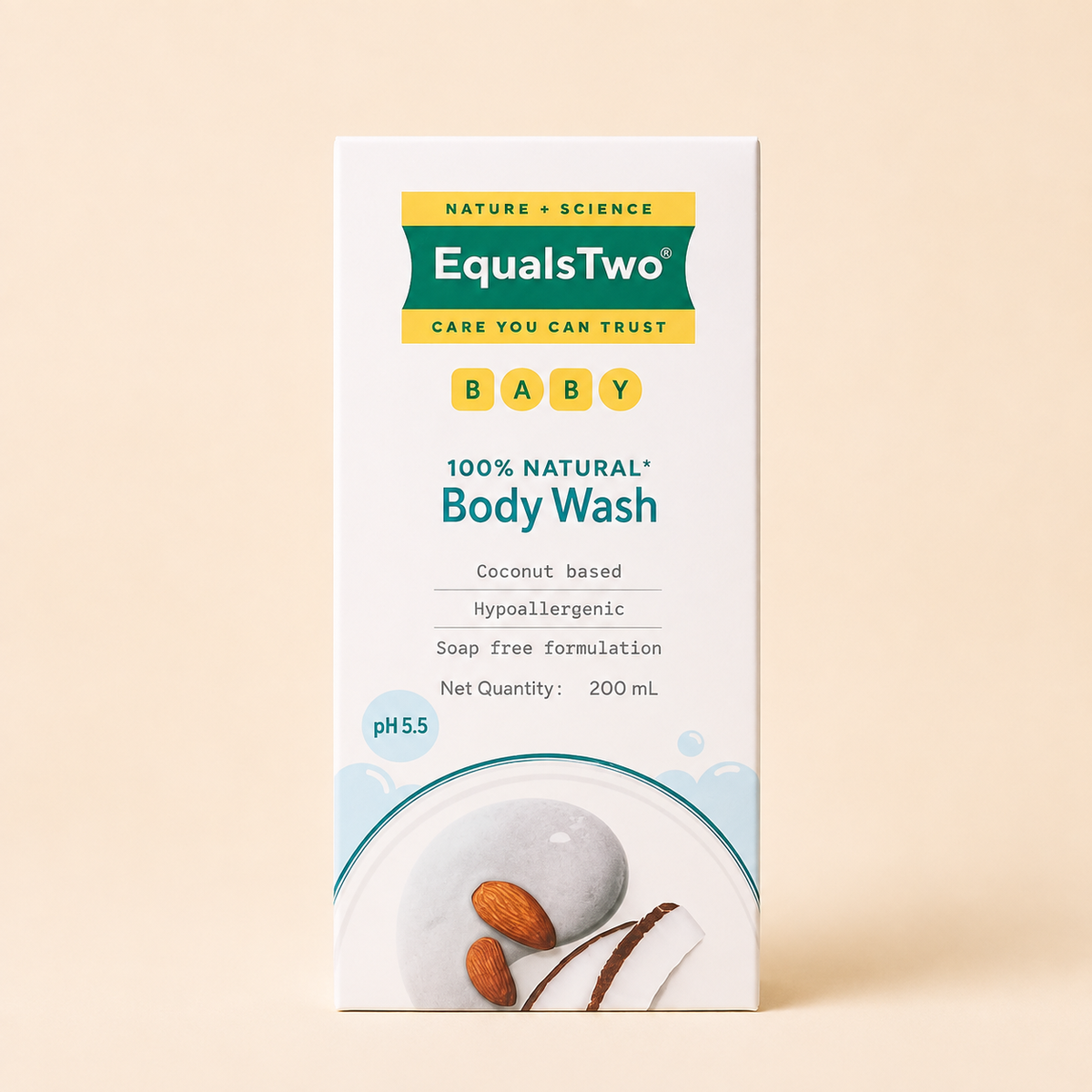 EQUALS TWO BABY 100% NATURAL BODY WASH   (200ML)