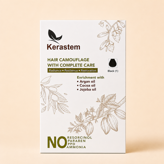 KERASTEM HAIR COLOUR BLACK  (100ML)
