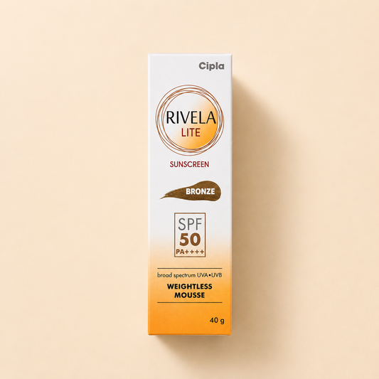 RIVELA LITE SUNSCREEN BRONZE CREAM SPF 50 PA++++ (40GM)