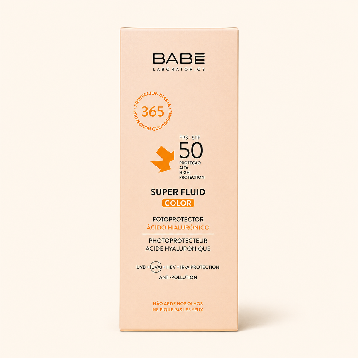 BABÉ SUPER FLUID COLOR (TINTED) Sunscreen  HYALURONIC ACID SPF 50