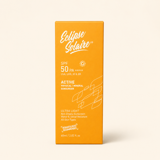 ECLIPSE SOLAIRE ACTIVE SPF 50PA++++ UVA,UVB,IR & BR PHYASICAL AND MINERAL SUNSCREEN  (60ML)