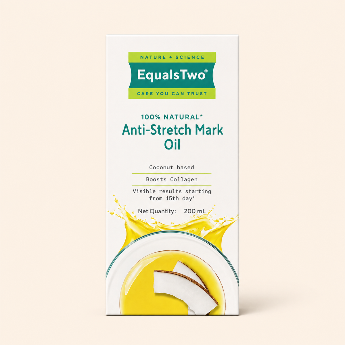 EQUALS TWO 100% ANTI-STRETCH MARK OIL  (200ML)