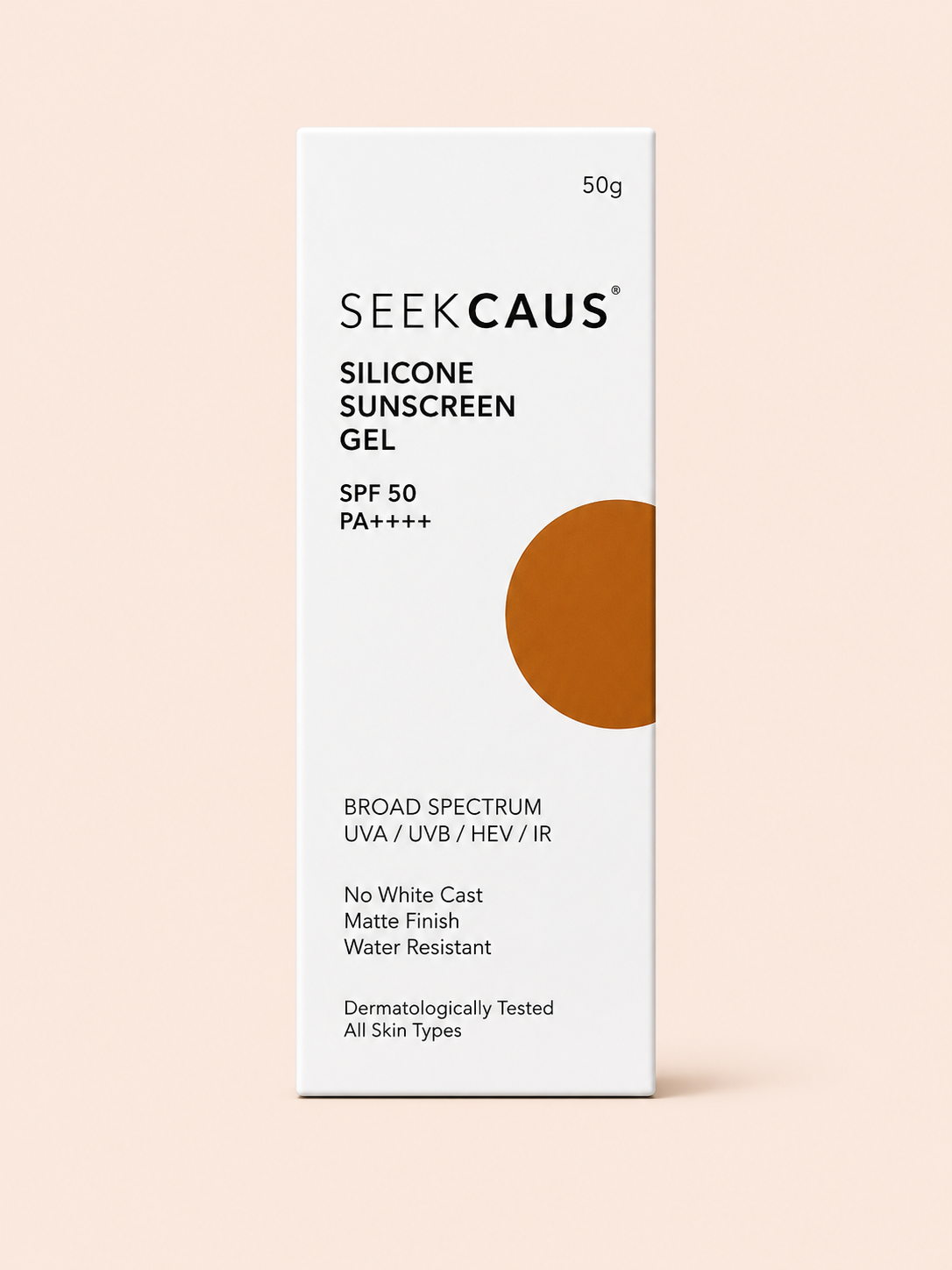 SEEKCAUS SILICONE SUNSCREEN GEL SPF 50 PA++++  (50GM)